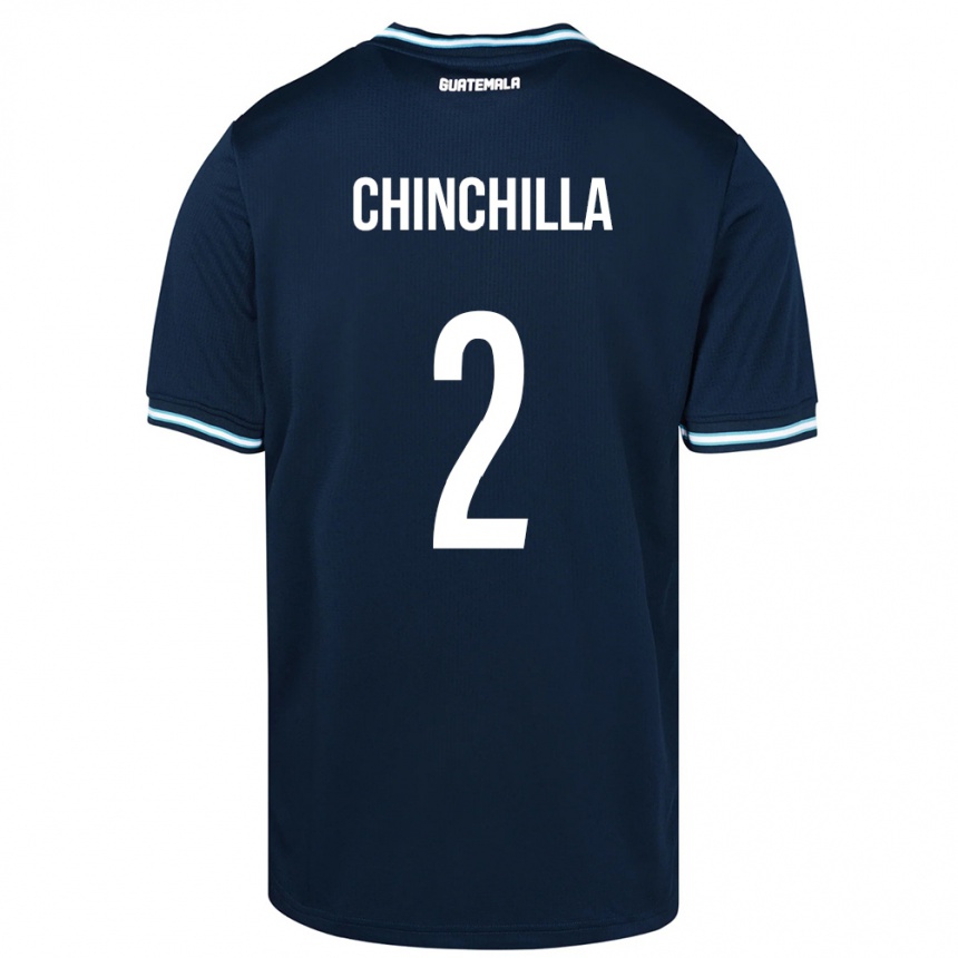 Kinder Fußball Guatemala Nicolás Chinchilla #2 Blau Auswärtstrikot Trikot 24-26 T-Shirt Luxemburg