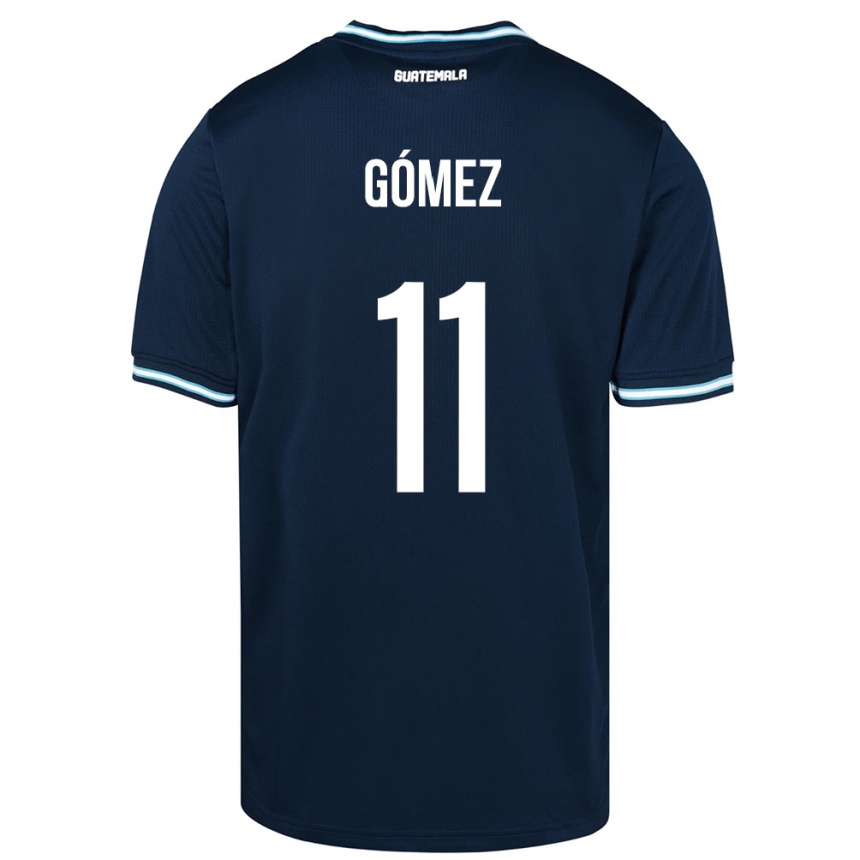 Kinder Fußball Guatemala Savianna Gómez #11 Blau Auswärtstrikot Trikot 24-26 T-Shirt Luxemburg