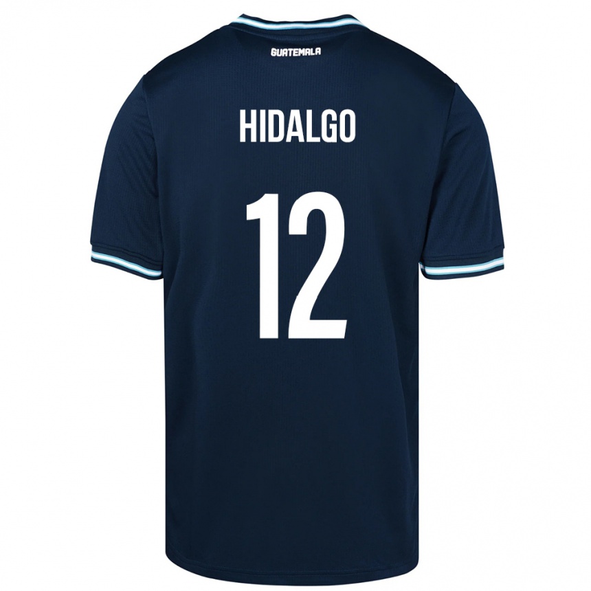 Kinder Fußball Guatemala Angie Hidalgo #12 Blau Auswärtstrikot Trikot 24-26 T-Shirt Luxemburg