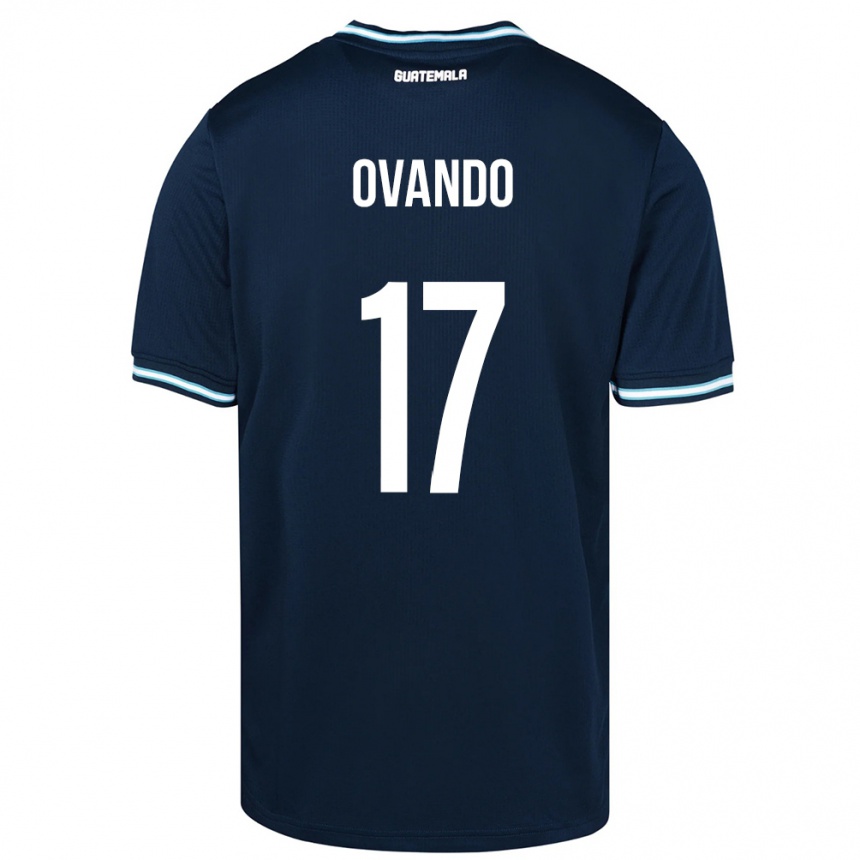 Kinder Fußball Guatemala Sandra Ovando #17 Blau Auswärtstrikot Trikot 24-26 T-Shirt Luxemburg