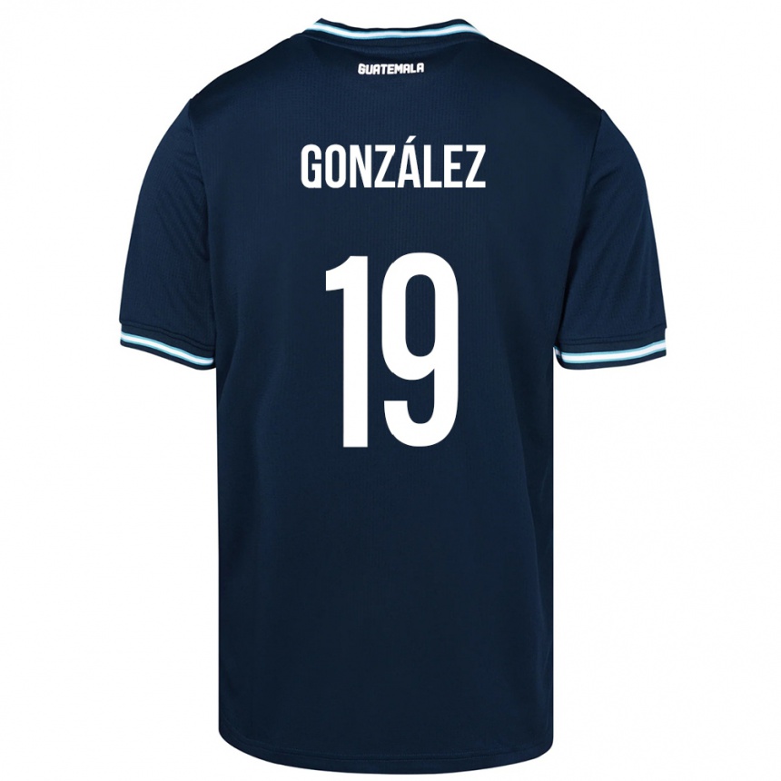 Kinder Fußball Guatemala Karen González #19 Blau Auswärtstrikot Trikot 24-26 T-Shirt Luxemburg