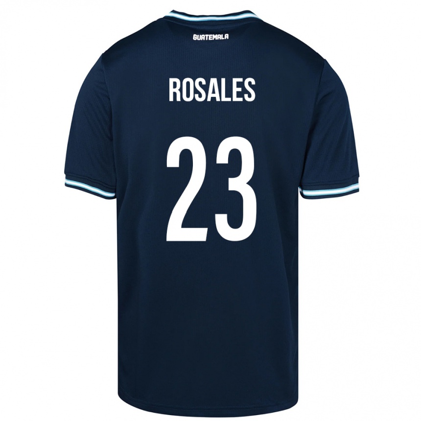 Kinder Fußball Guatemala Yareni Rosales #23 Blau Auswärtstrikot Trikot 24-26 T-Shirt Luxemburg