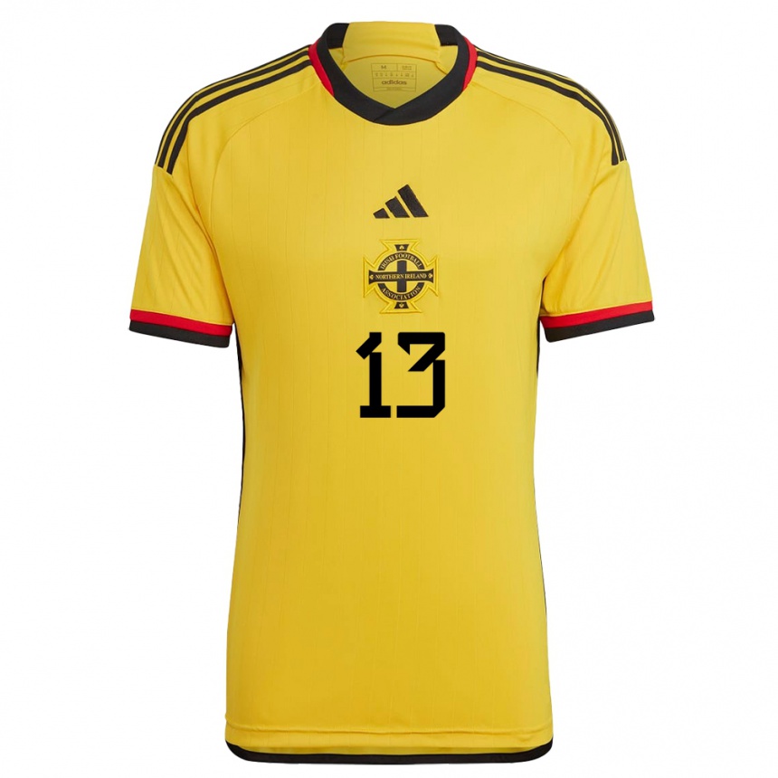 Kinder Fußball Nordirland Senan Devine #13 Weiß Auswärtstrikot Trikot 24-26 T-Shirt Luxemburg