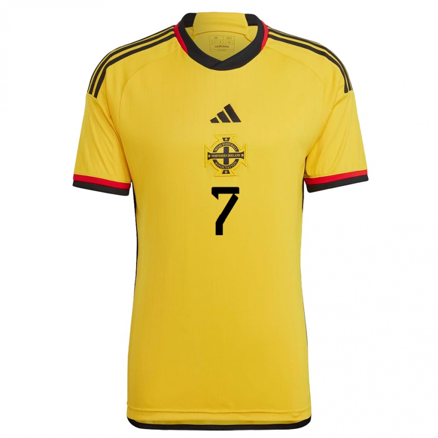 Kinder Fußball Nordirland Conor Mcmenamin #7 Weiß Auswärtstrikot Trikot 24-26 T-Shirt Luxemburg