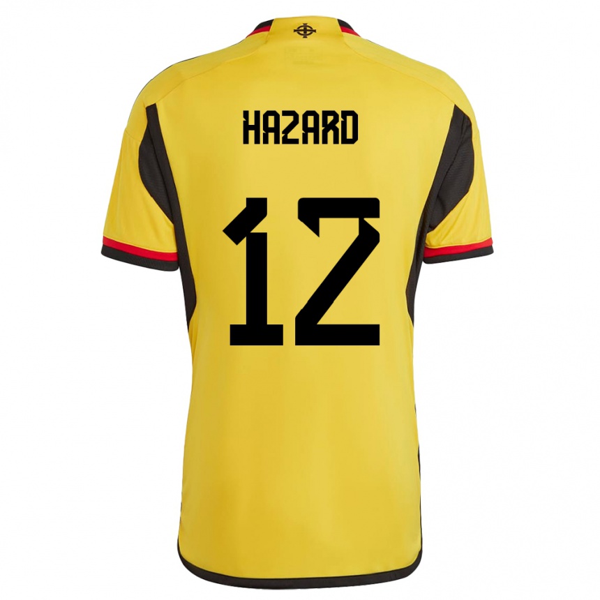 Kinder Fußball Nordirland Conor Hazard #12 Weiß Auswärtstrikot Trikot 24-26 T-Shirt Luxemburg