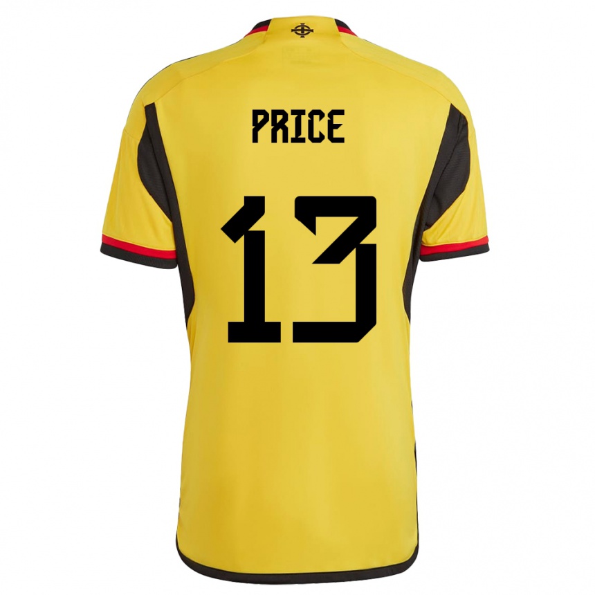 Kinder Fußball Nordirland Isaac Price #13 Weiß Auswärtstrikot Trikot 24-26 T-Shirt Luxemburg