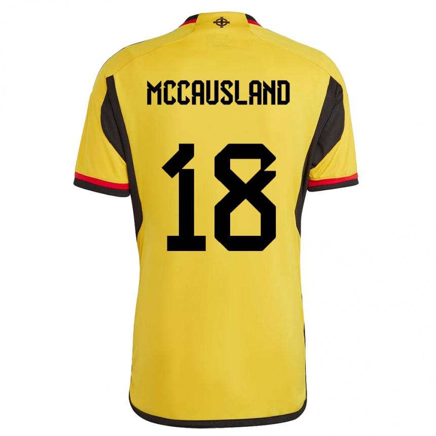 Kinder Fußball Nordirland Ross Mccausland #18 Weiß Auswärtstrikot Trikot 24-26 T-Shirt Luxemburg