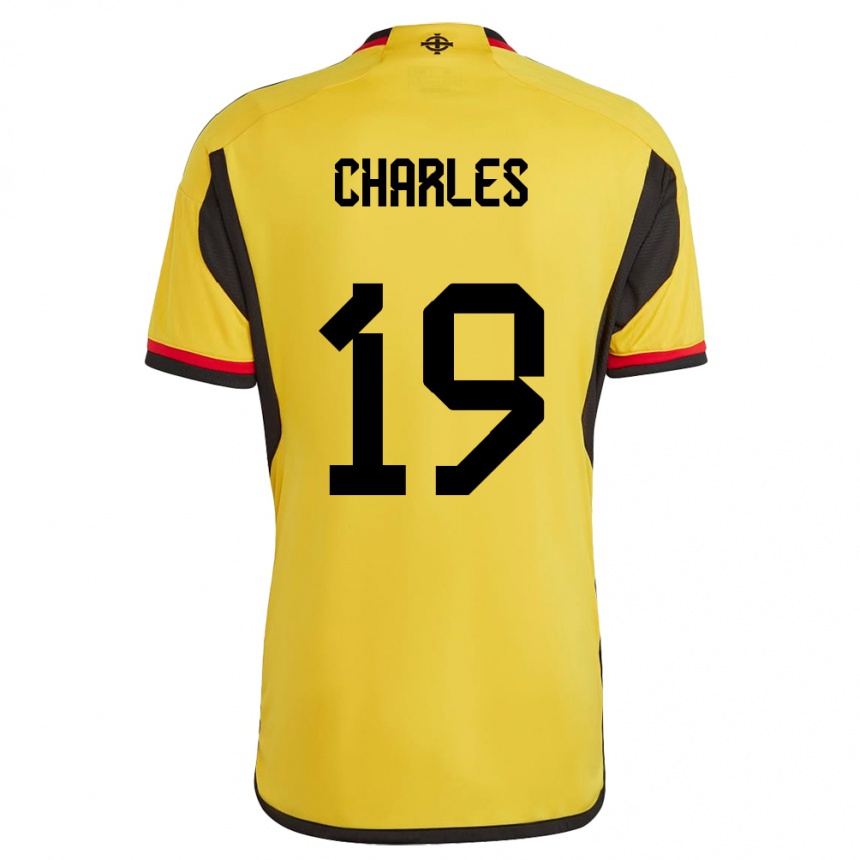 Kinder Fußball Nordirland Shea Charles #19 Weiß Auswärtstrikot Trikot 24-26 T-Shirt Luxemburg