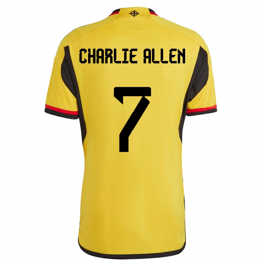 Kinder Fußball Nordirland Charlie Allen #7 Weiß Auswärtstrikot Trikot 24-26 T-Shirt Luxemburg