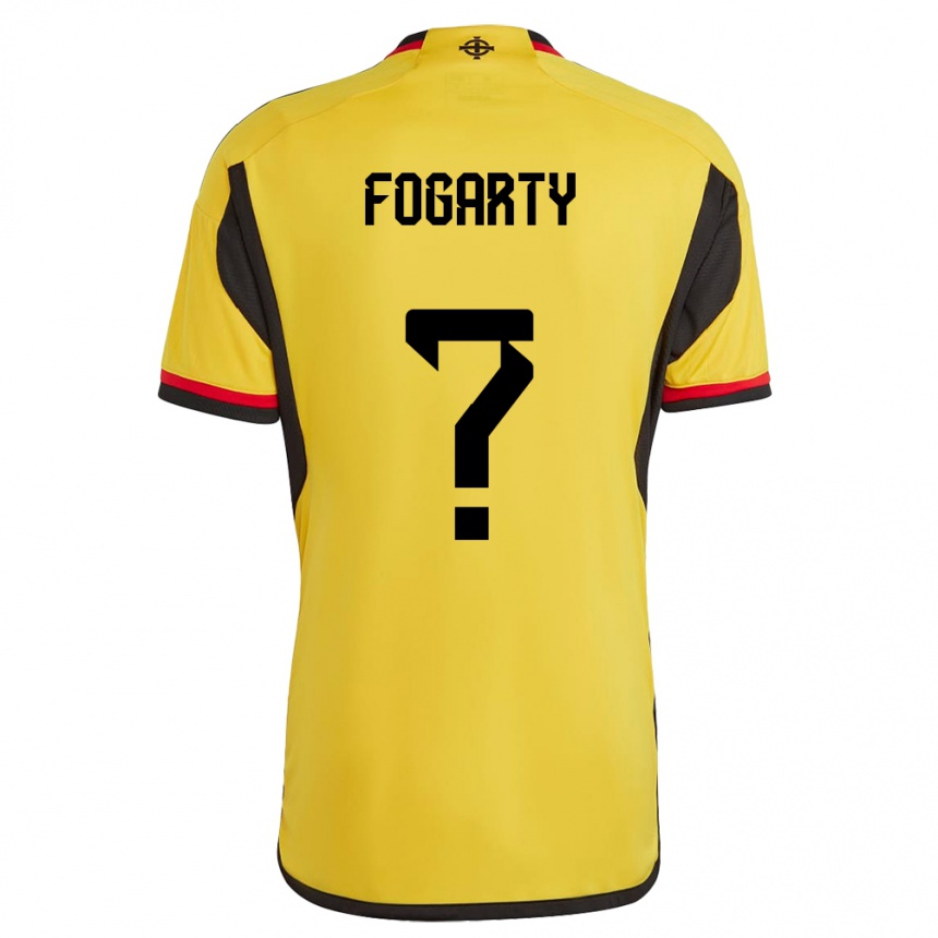 Kinder Fußball Nordirland Tom Fogarty #0 Weiß Auswärtstrikot Trikot 24-26 T-Shirt Luxemburg