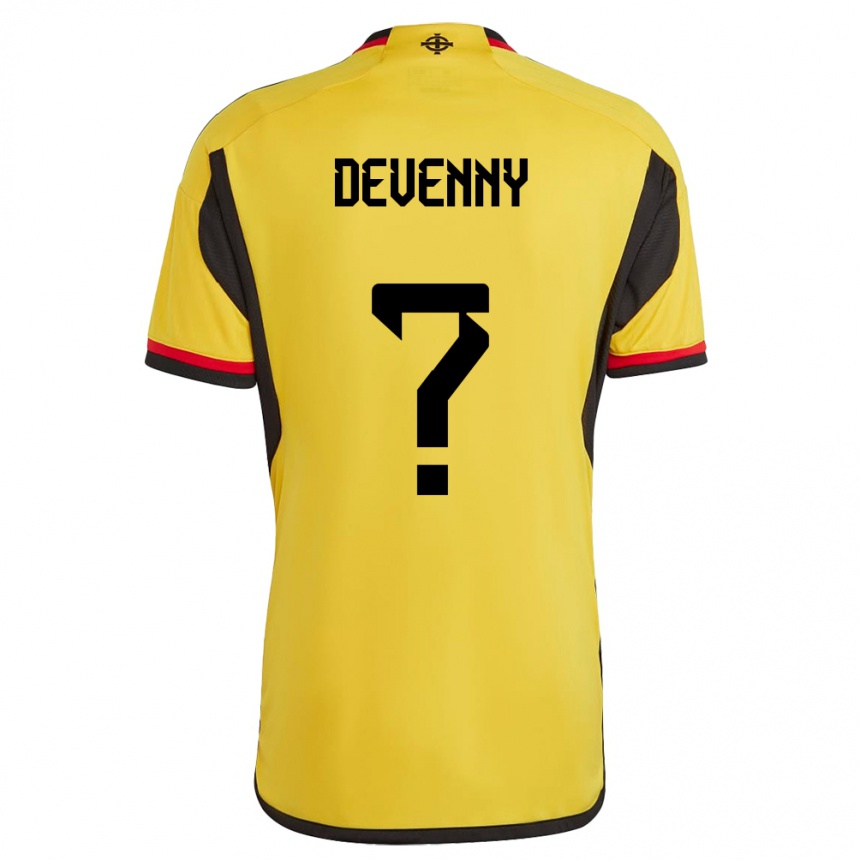 Kinder Fußball Nordirland Justin Devenny #0 Weiß Auswärtstrikot Trikot 24-26 T-Shirt Luxemburg