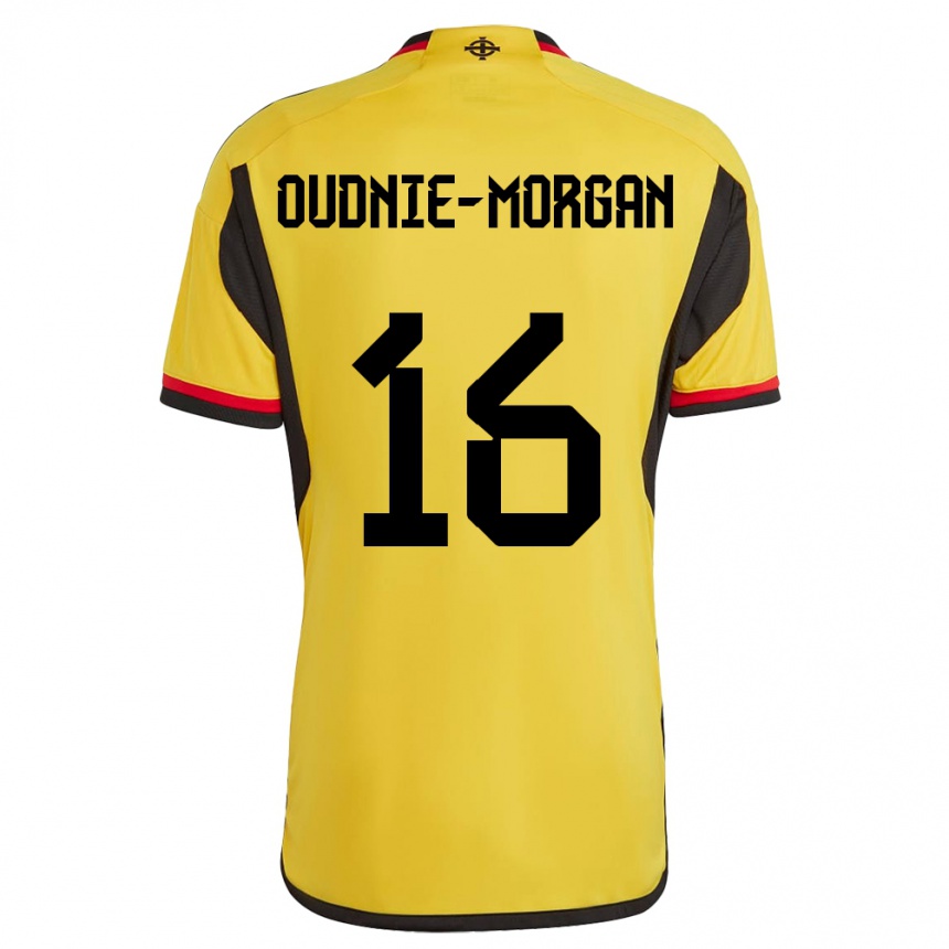 Kinder Fußball Nordirland Rio Oudnie-Morgan #16 Weiß Auswärtstrikot Trikot 24-26 T-Shirt Luxemburg