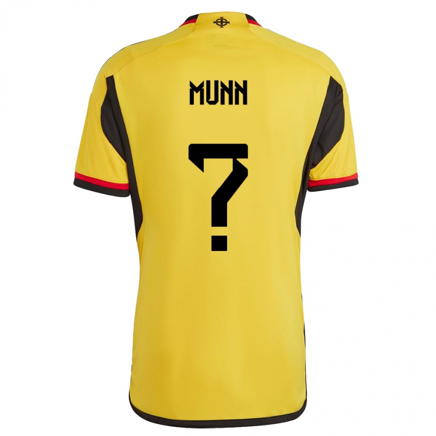 Kinder Fußball Nordirland Mason Munn #0 Weiß Auswärtstrikot Trikot 24-26 T-Shirt Luxemburg