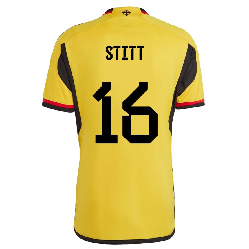 Kinder Fußball Nordirland Dylan Stitt #16 Weiß Auswärtstrikot Trikot 24-26 T-Shirt Luxemburg