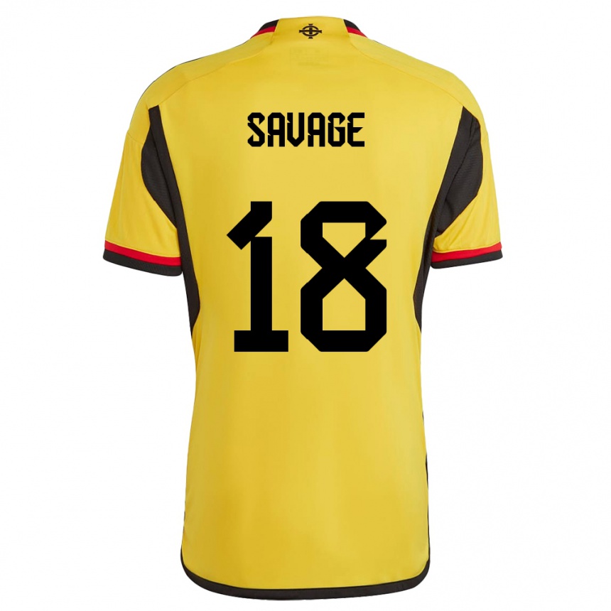 Kinder Fußball Nordirland Troy Savage #18 Weiß Auswärtstrikot Trikot 24-26 T-Shirt Luxemburg