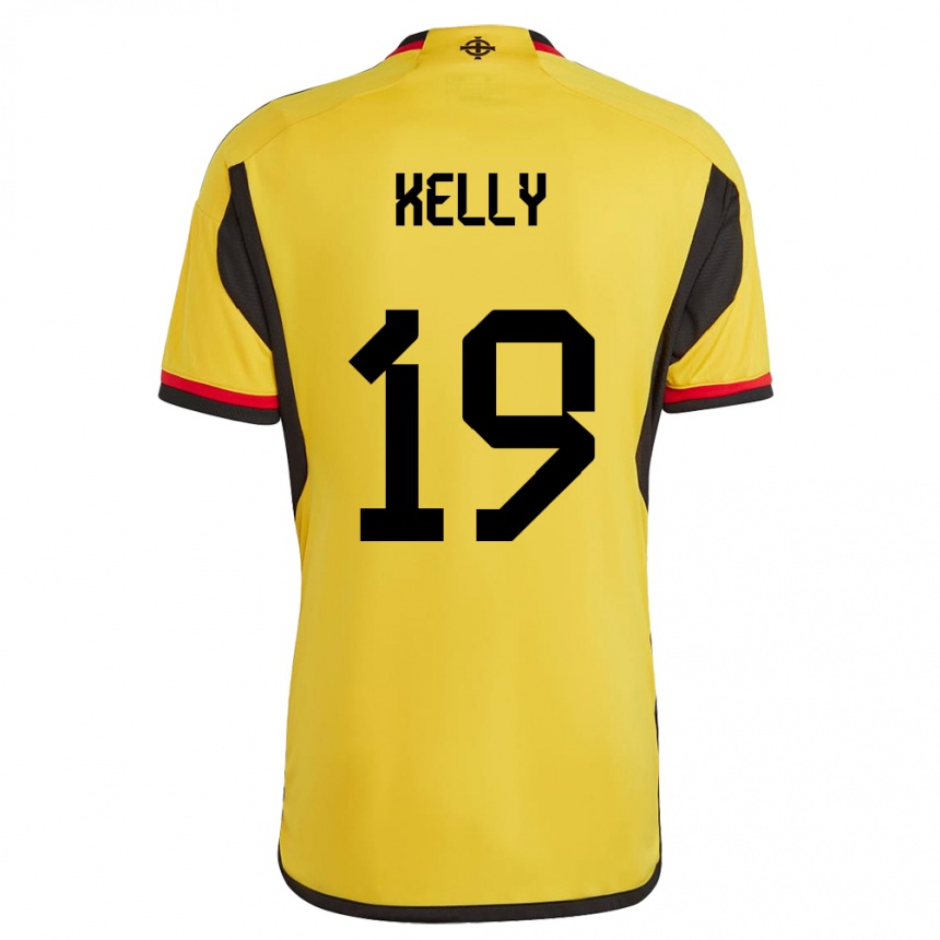 Kinder Fußball Nordirland Oscar Kelly #19 Weiß Auswärtstrikot Trikot 24-26 T-Shirt Luxemburg