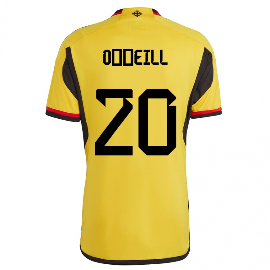 Kinder Fußball Nordirland Ceadach O’neill #20 Weiß Auswärtstrikot Trikot 24-26 T-Shirt Luxemburg