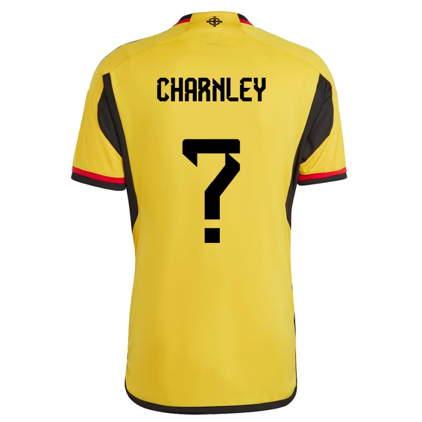 Kinder Fußball Nordirland Jayden Charnley #0 Weiß Auswärtstrikot Trikot 24-26 T-Shirt Luxemburg