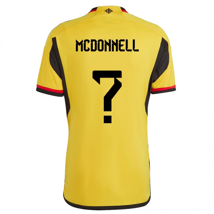 Kinder Fußball Nordirland Noah Mcdonnell #0 Weiß Auswärtstrikot Trikot 24-26 T-Shirt Luxemburg