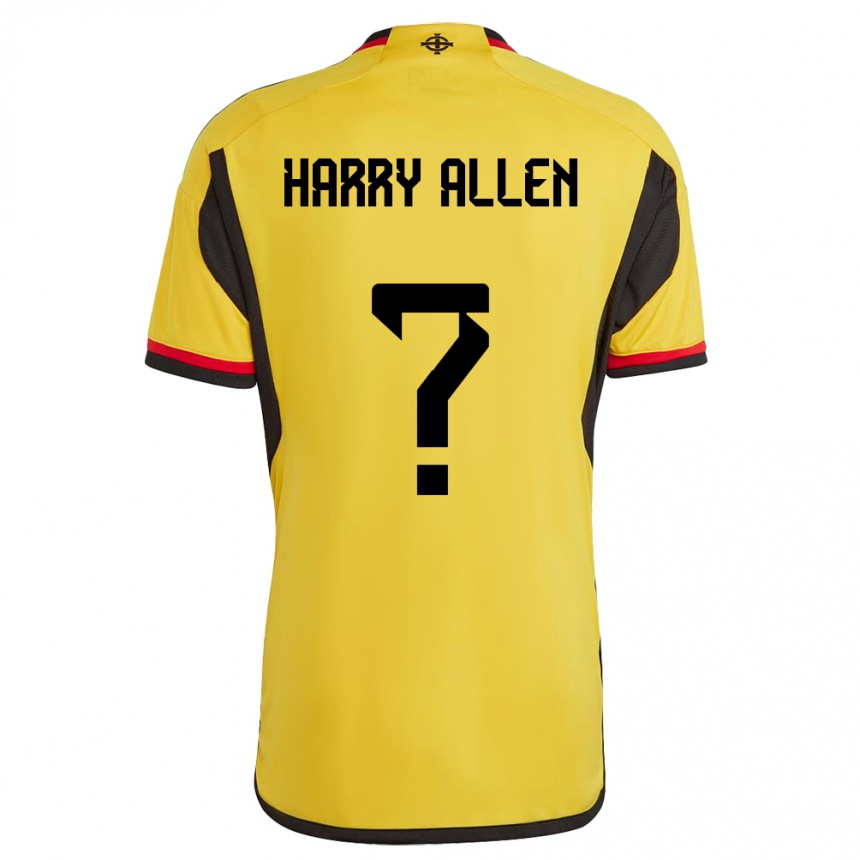 Kinder Fußball Nordirland Harry Allen #0 Weiß Auswärtstrikot Trikot 24-26 T-Shirt Luxemburg