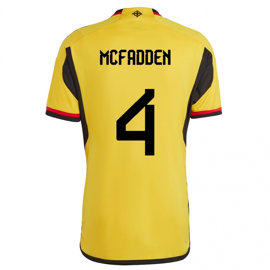 Kinder Fußball Nordirland Sarah Mcfadden #4 Weiß Auswärtstrikot Trikot 24-26 T-Shirt Luxemburg