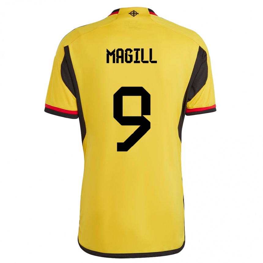 Kinder Fußball Nordirland Simone Magill #9 Weiß Auswärtstrikot Trikot 24-26 T-Shirt Luxemburg