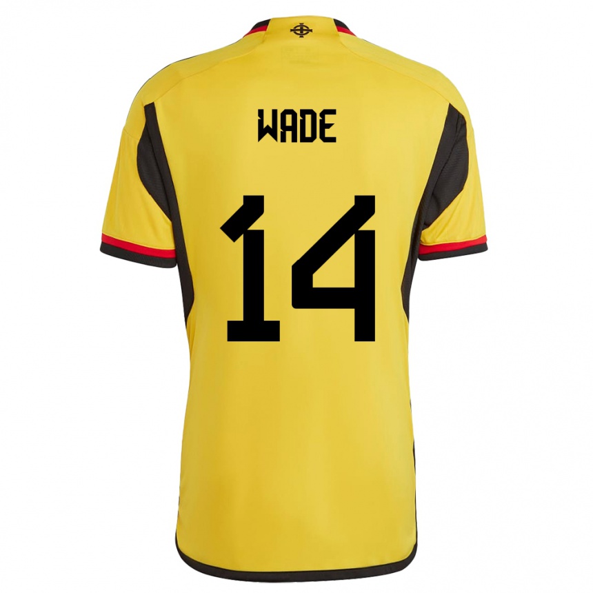 Kinder Fußball Nordirland Lauren Wade #14 Weiß Auswärtstrikot Trikot 24-26 T-Shirt Luxemburg