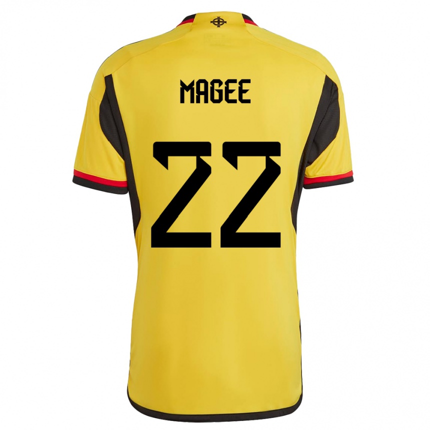 Kinder Fußball Nordirland Abbie Magee #22 Weiß Auswärtstrikot Trikot 24-26 T-Shirt Luxemburg