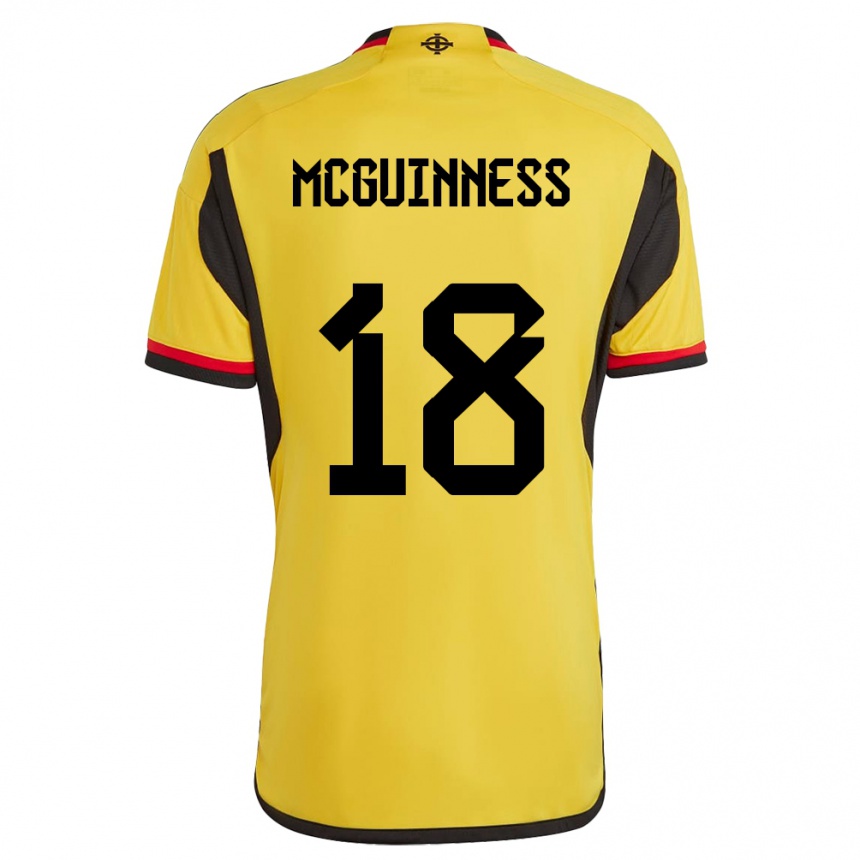 Kinder Fußball Nordirland Caitlin Mcguinness #18 Weiß Auswärtstrikot Trikot 24-26 T-Shirt Luxemburg