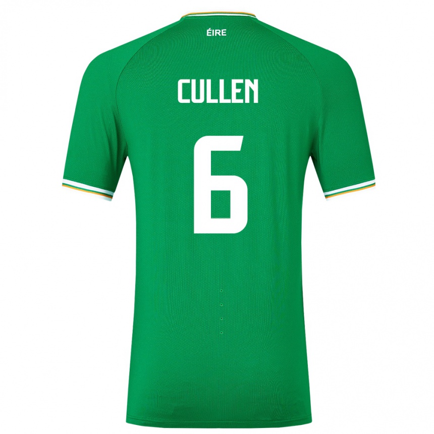 Herren Fußball Irische Josh Cullen #6 Grün Heimtrikot Trikot 24-26 T-Shirt Luxemburg