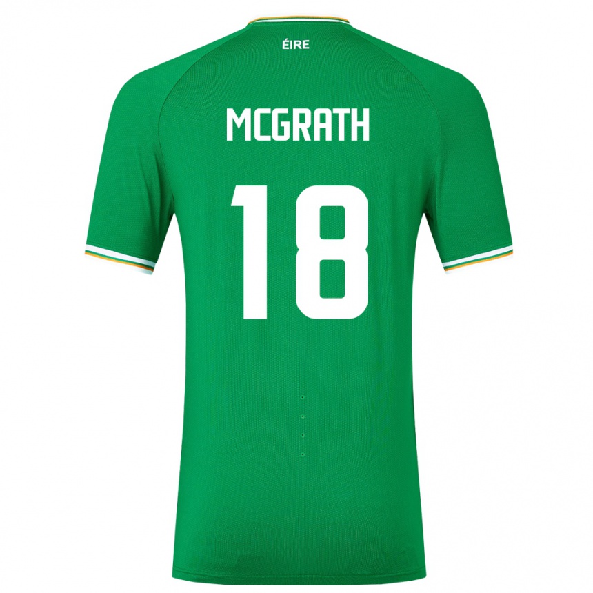 Herren Fußball Irische Jamie Mcgrath #18 Grün Heimtrikot Trikot 24-26 T-Shirt Luxemburg