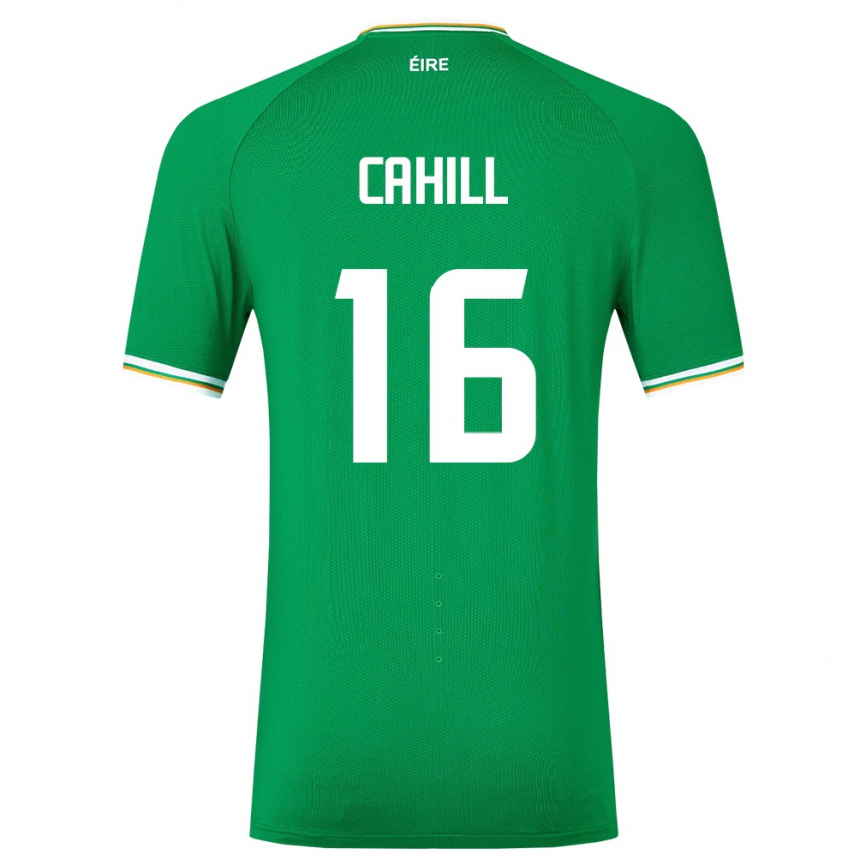 Herren Fußball Irische Killian Cahill #16 Grün Heimtrikot Trikot 24-26 T-Shirt Luxemburg