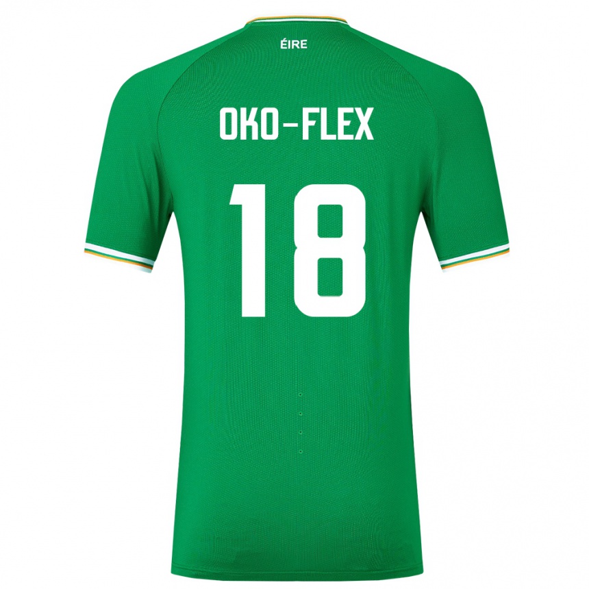 Herren Fußball Irische Armstrong Oko-Flex #18 Grün Heimtrikot Trikot 24-26 T-Shirt Luxemburg