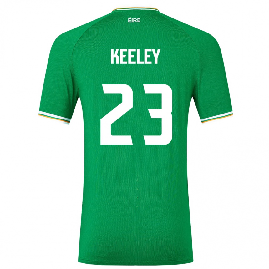 Herren Fußball Irische Josh Keeley #23 Grün Heimtrikot Trikot 24-26 T-Shirt Luxemburg