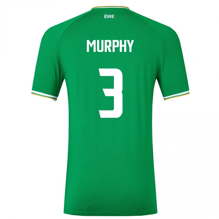 Herren Fußball Irische Alex Murphy #3 Grün Heimtrikot Trikot 24-26 T-Shirt Luxemburg