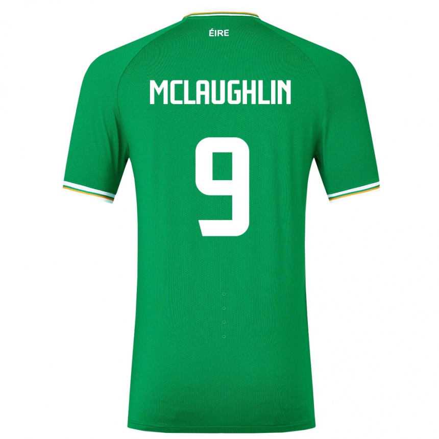 Herren Fußball Irische Erin Mclaughlin #9 Grün Heimtrikot Trikot 24-26 T-Shirt Luxemburg