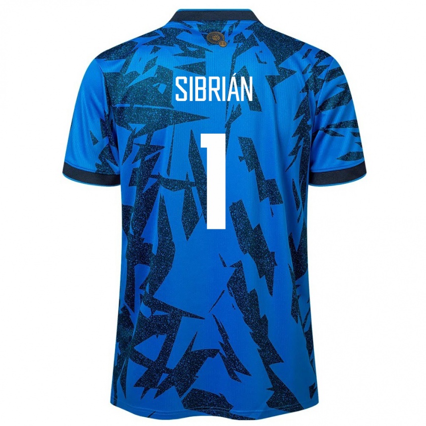 Herren Fußball El Salvador Sergio Sibrián #1 Blau Heimtrikot Trikot 24-26 T-Shirt Luxemburg