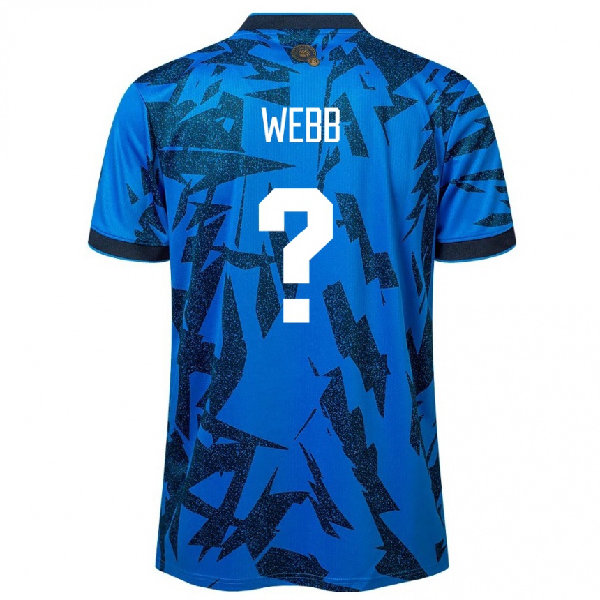 Herren Fußball El Salvador Ashley Webb #0 Blau Heimtrikot Trikot 24-26 T-Shirt Luxemburg