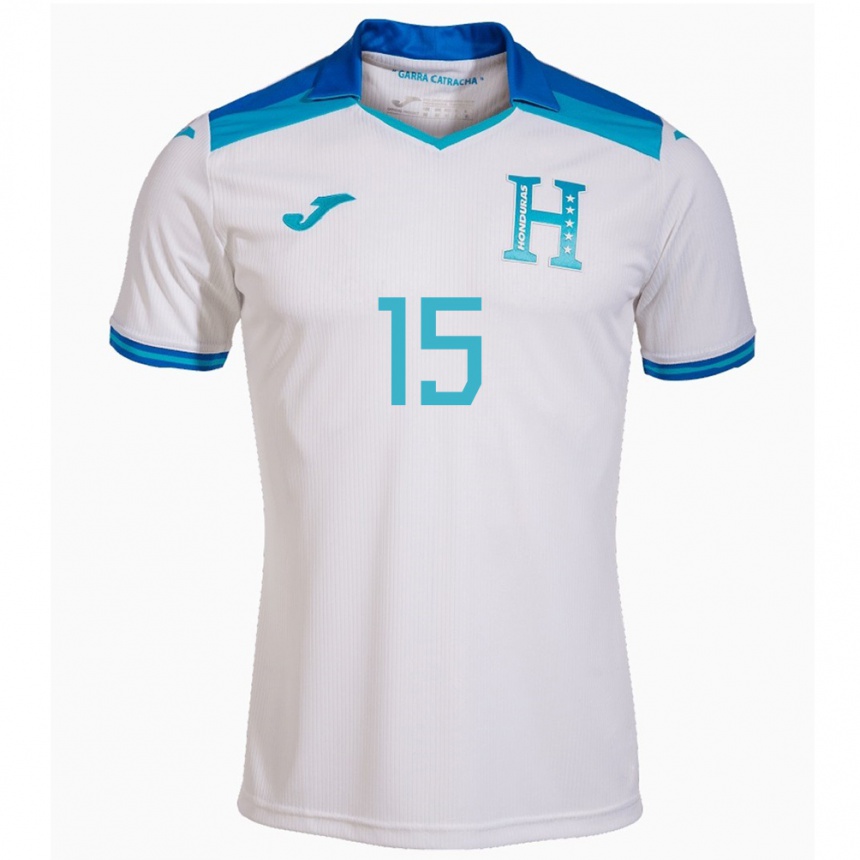 Herren Fußball Honduras Anfronit Tatum #15 Weiß Heimtrikot Trikot 24-26 T-Shirt Luxemburg