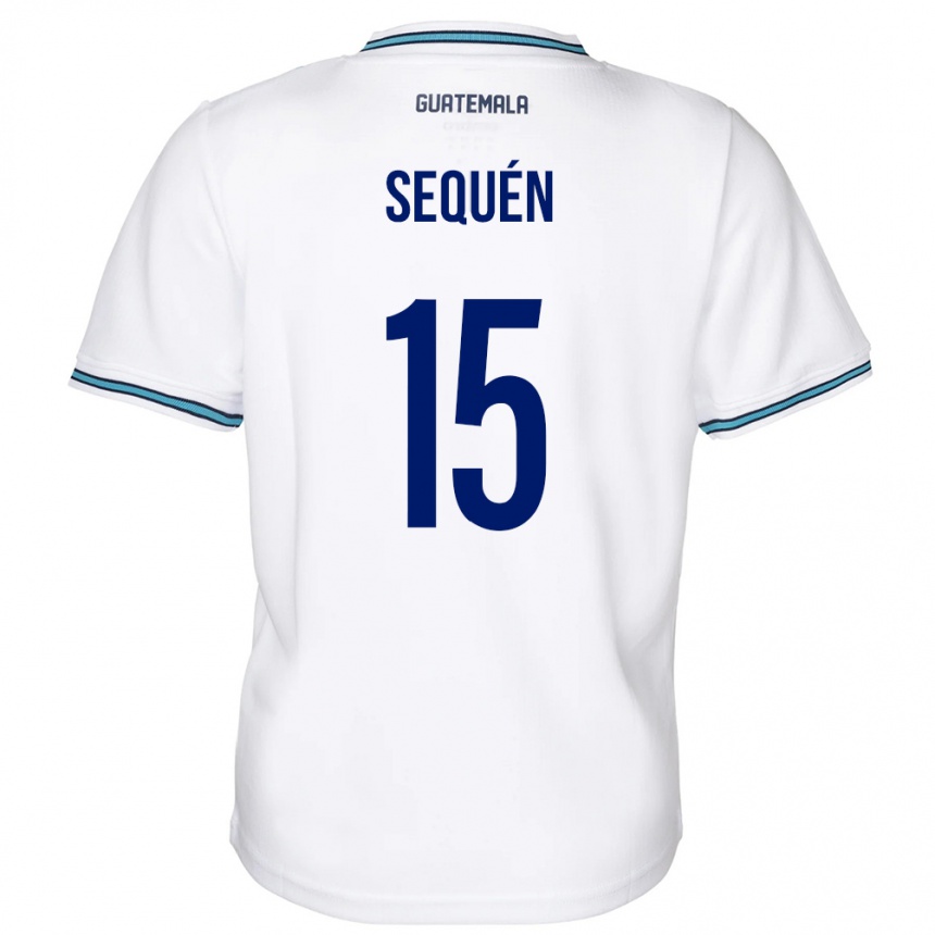 Herren Fußball Guatemala Marlon Sequén #15 Weiß Heimtrikot Trikot 24-26 T-Shirt Luxemburg