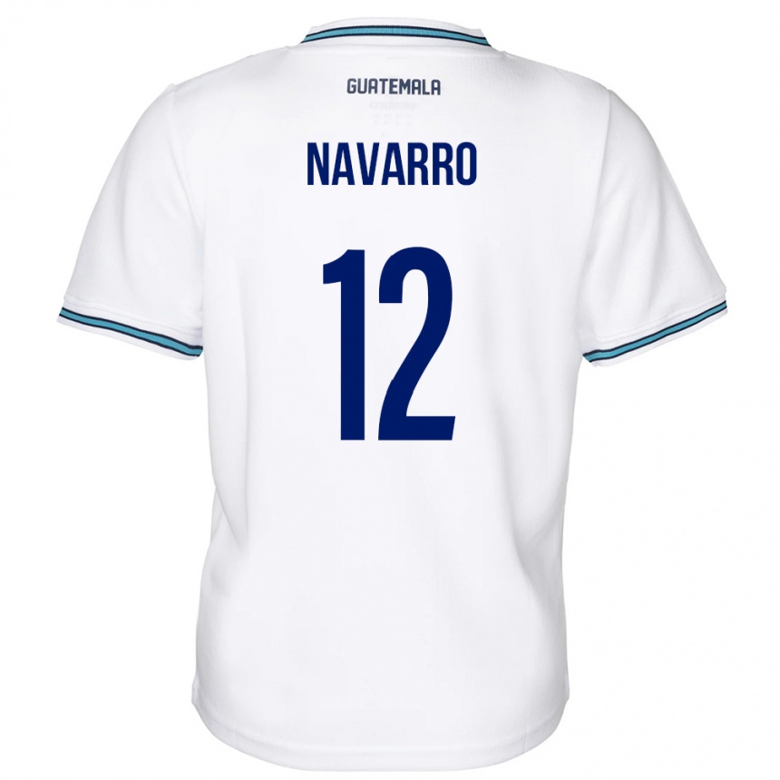 Herren Fußball Guatemala Kenderson Navarro #12 Weiß Heimtrikot Trikot 24-26 T-Shirt Luxemburg