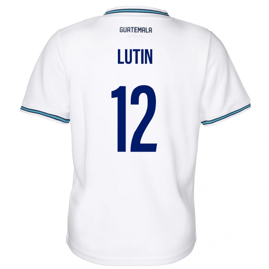 Herren Fußball Guatemala John Lutin #12 Weiß Heimtrikot Trikot 24-26 T-Shirt Luxemburg