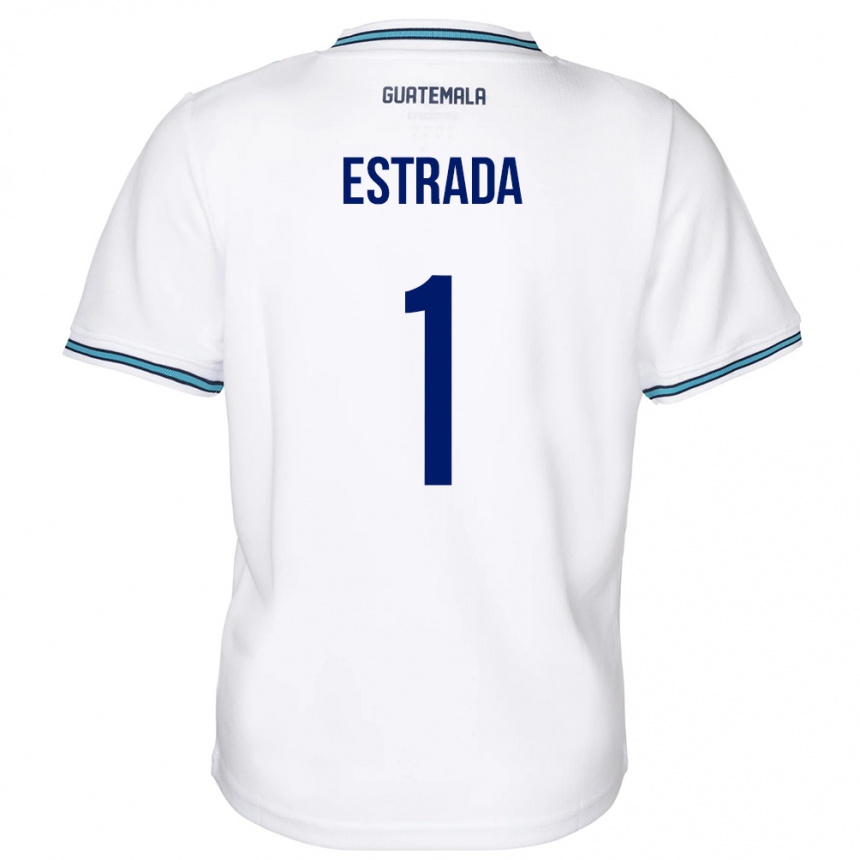 Herren Fußball Guatemala Alexia Estrada #1 Weiß Heimtrikot Trikot 24-26 T-Shirt Luxemburg