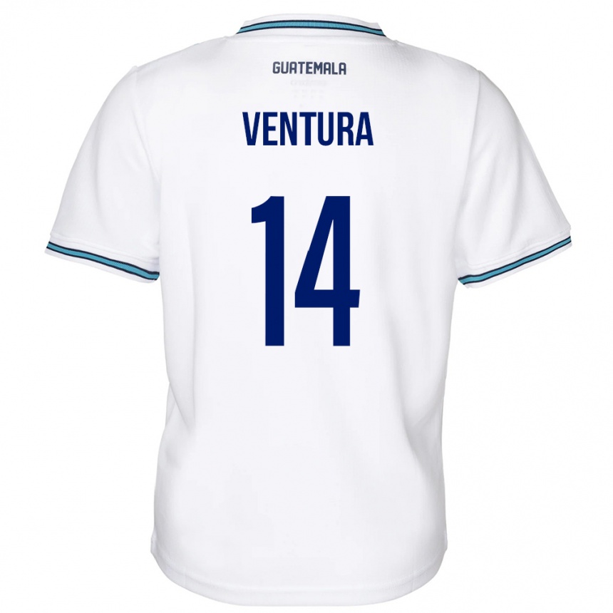 Herren Fußball Guatemala Madelyn Ventura #14 Weiß Heimtrikot Trikot 24-26 T-Shirt Luxemburg