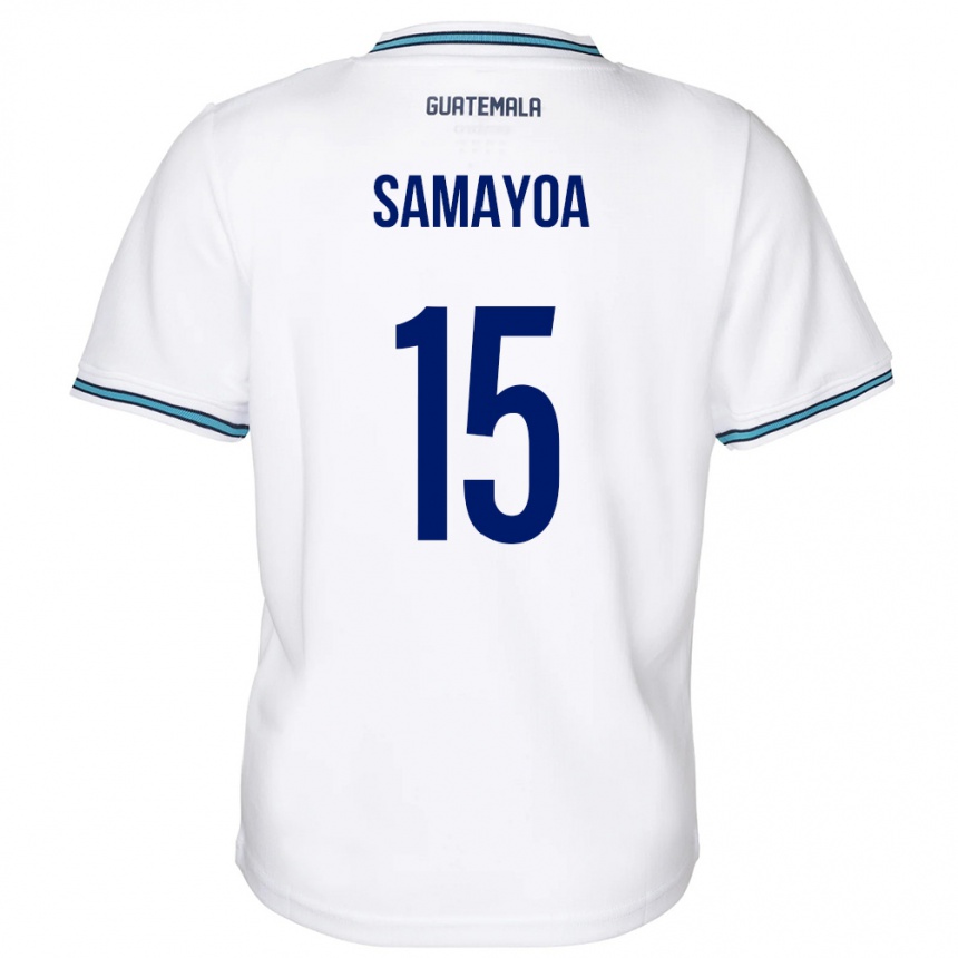 Herren Fußball Guatemala Giselle Samayoa #15 Weiß Heimtrikot Trikot 24-26 T-Shirt Luxemburg