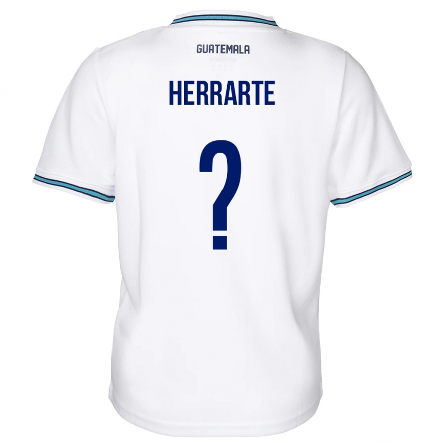 Herren Fußball Guatemala María Herrarte #0 Weiß Heimtrikot Trikot 24-26 T-Shirt Luxemburg