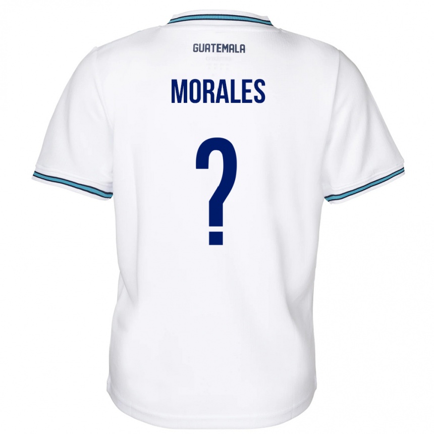 Herren Fußball Guatemala Karla Morales #0 Weiß Heimtrikot Trikot 24-26 T-Shirt Luxemburg