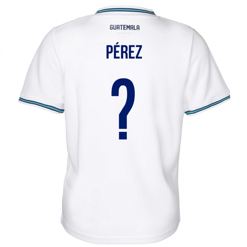 Herren Fußball Guatemala Mary Pérez #0 Weiß Heimtrikot Trikot 24-26 T-Shirt Luxemburg