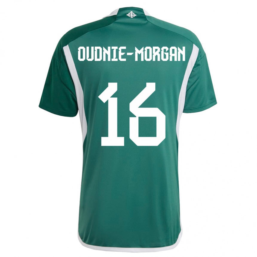 Herren Fußball Nordirland Rio Oudnie-Morgan #16 Grün Heimtrikot Trikot 24-26 T-Shirt Luxemburg