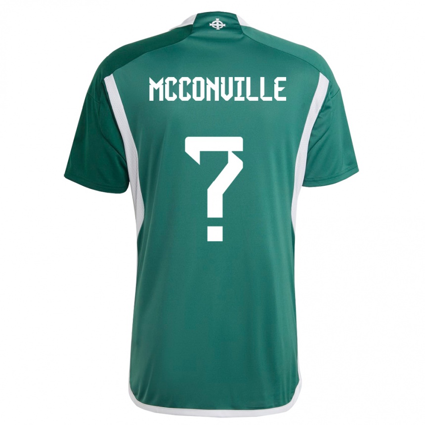 Herren Fußball Nordirland Ruairi Mcconville #0 Grün Heimtrikot Trikot 24-26 T-Shirt Luxemburg